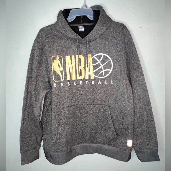 NBA Basketball Gray Mens Hoodie Size 2XL - Fall Winter Sports Clothing - Picture 1 of 8